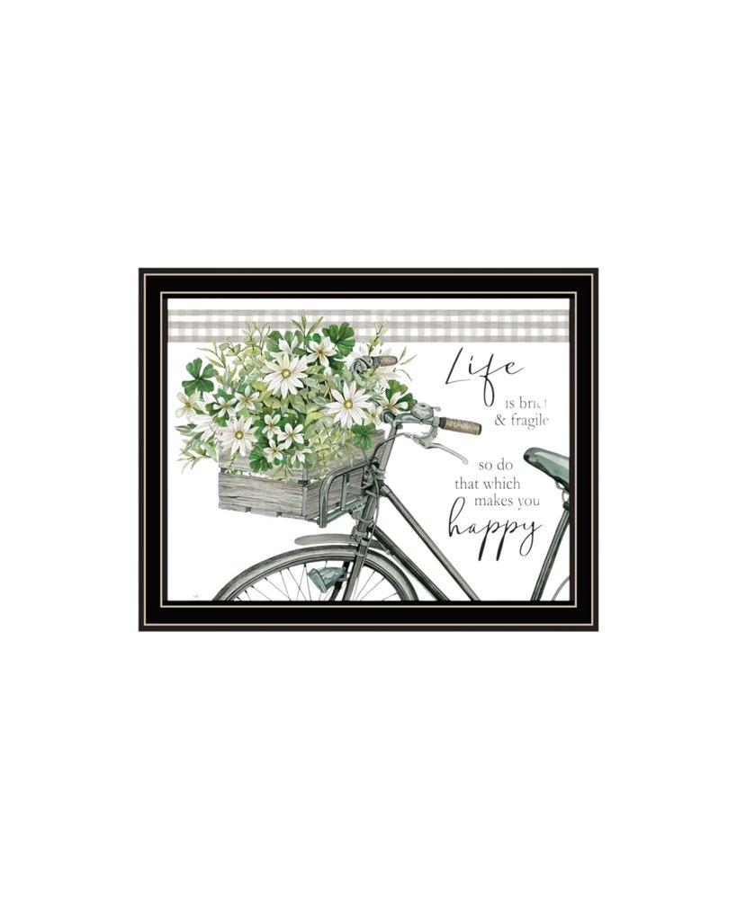 Set Of Two Get on Your Bike and Scatter Your Joy Black Framed Wall Art HomeRoots