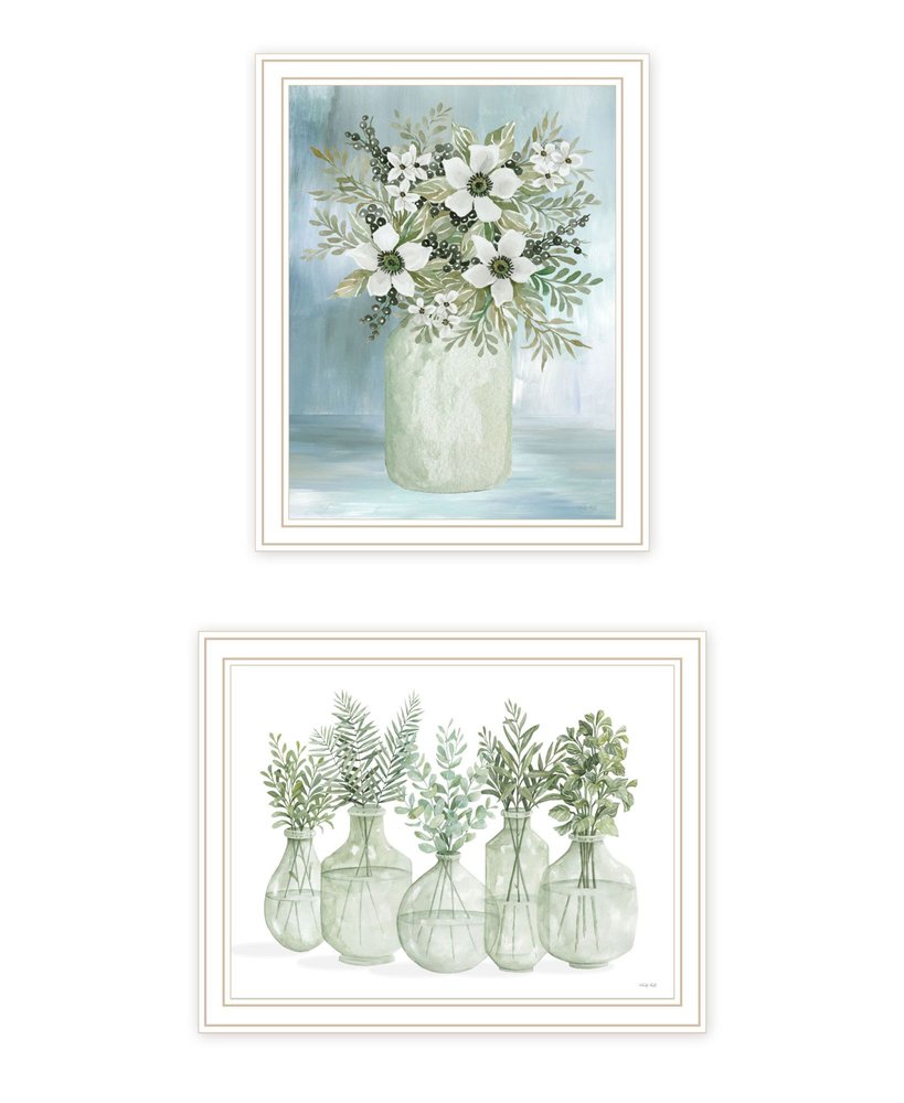 Set Of Two Sage One White Framed Wall Art HomeRoots