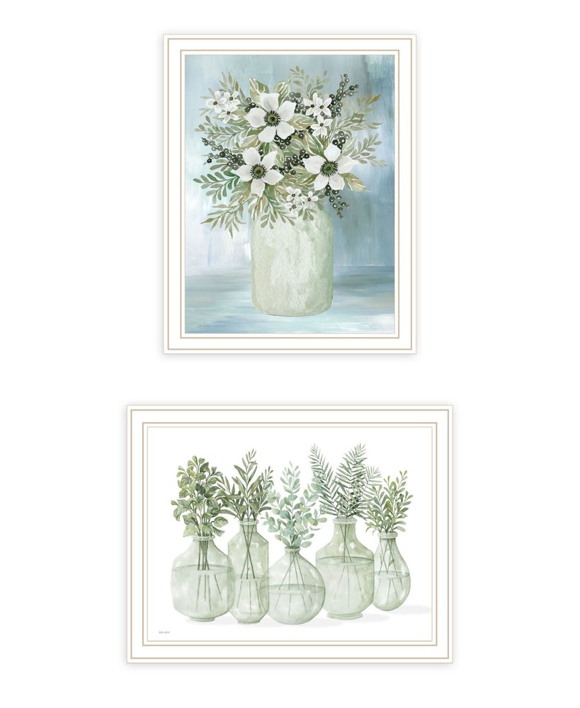 Set Of Two Sage One White Framed Wall Art — view 2