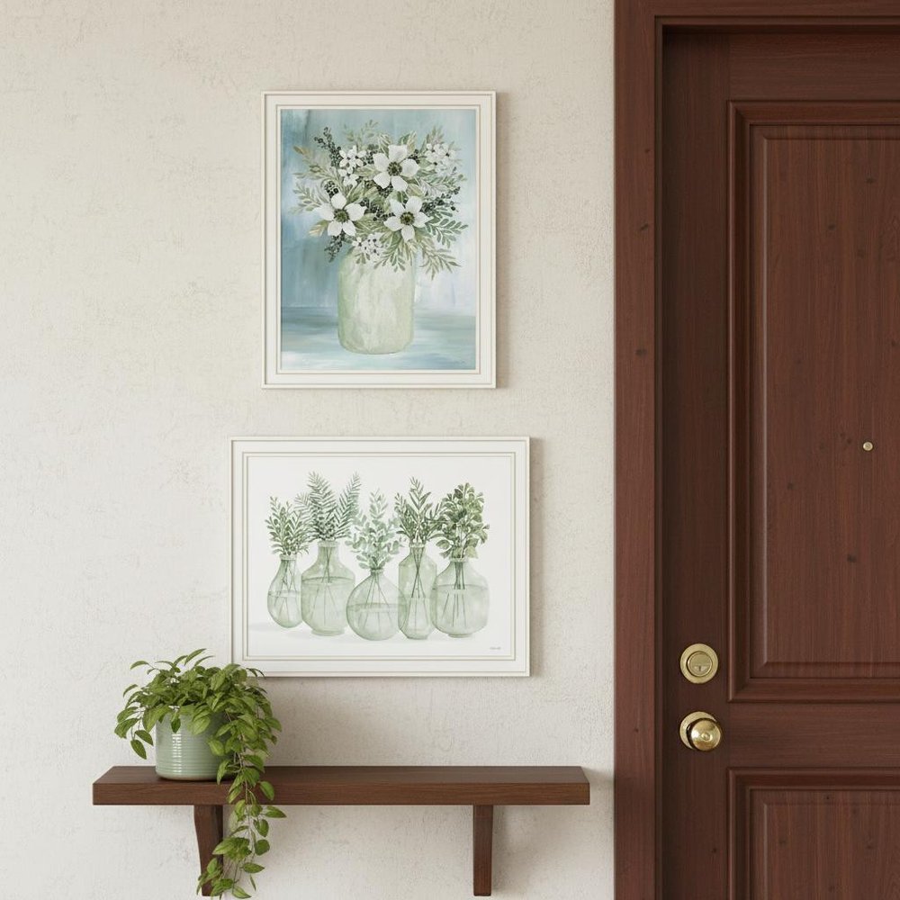 Set Of Two Sage One White Framed Wall Art — view 4