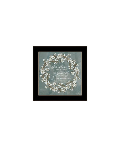 Set Of Two "Pray More And Worry Less" Black Framed Wall Art HomeRoots