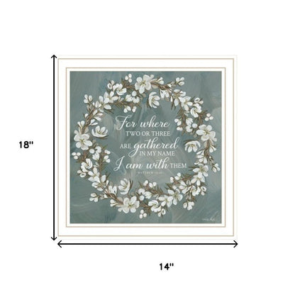 Set Of Two "Pray More And Worry Less" White Framed Wall Art HomeRoots