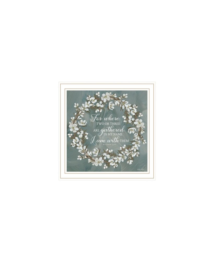 Set Of Two "Pray More And Worry Less" White Framed Wall Art HomeRoots