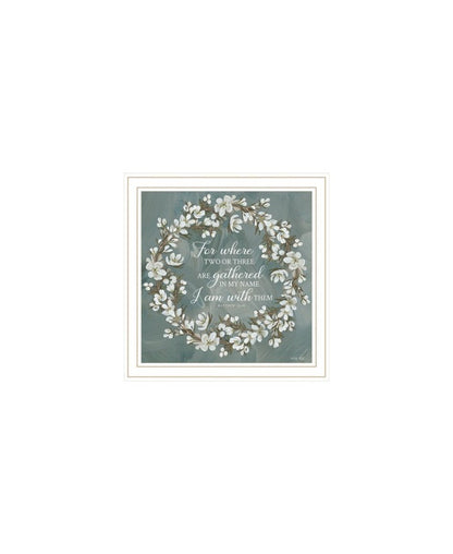 Set Of Two "Pray More And Worry Less" White Framed Wall Art HomeRoots