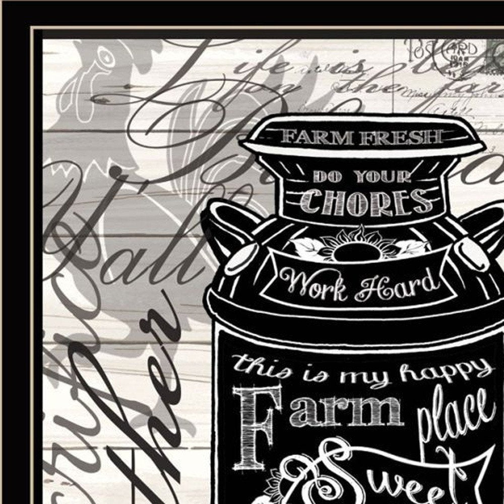 Set Of Two "OH What FuneJust try reading these!" Black Framed Wall Art HomeRoots