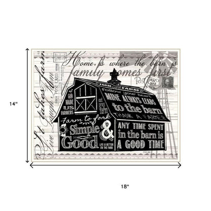 Set Of Two " Try Reading this House and Barn!" White Framed Wall Art HomeRoots