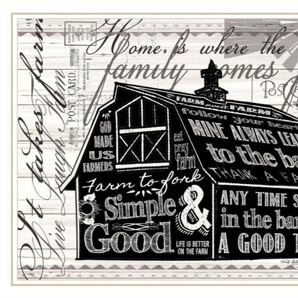 Set Of Two " Try Reading this House and Barn!" White Framed Wall Art — view 5