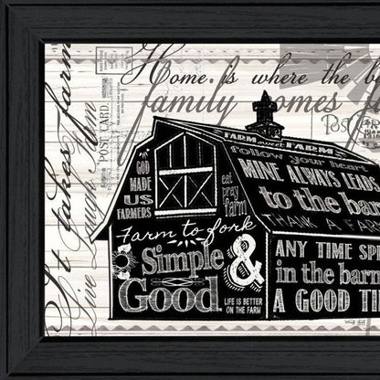 Set Of Two "Try Reading this House and Barn!" Black Framed Wall Art HomeRoots