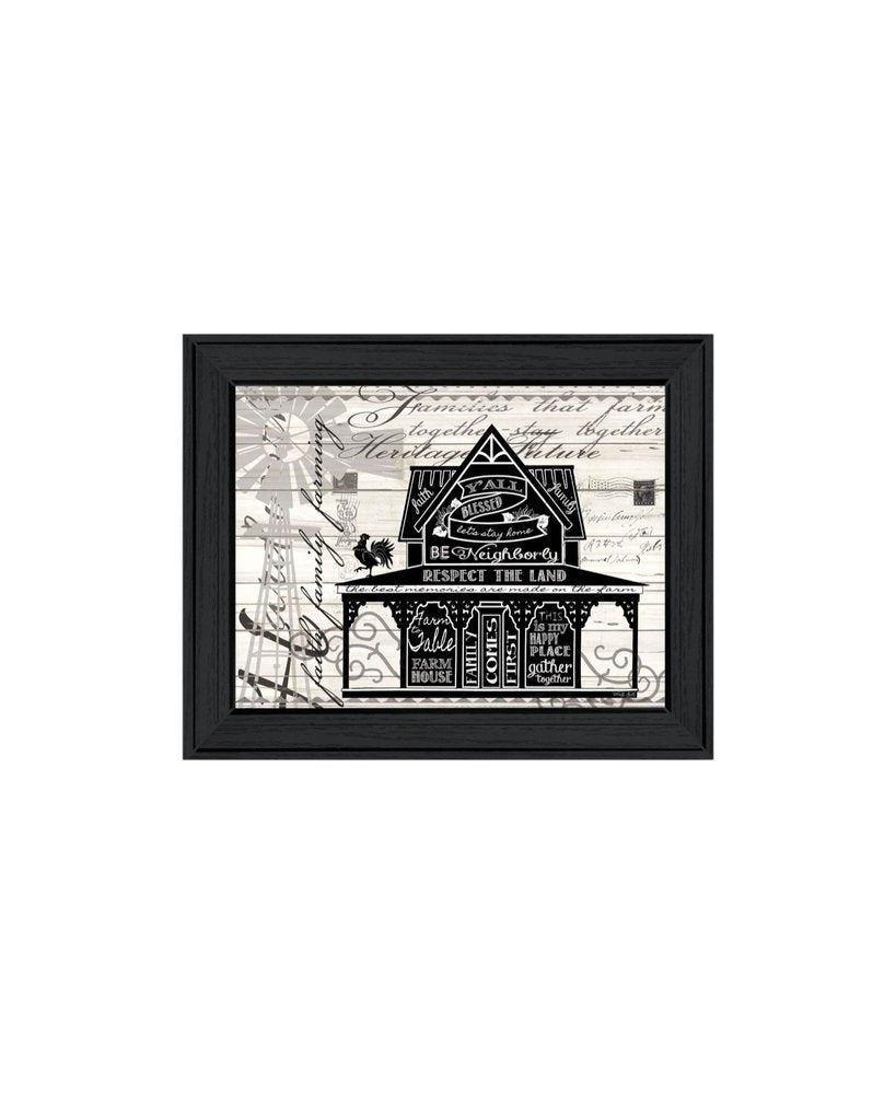 Set Of Two "Try Reading this House and Barn!" Black Framed Wall Art HomeRoots