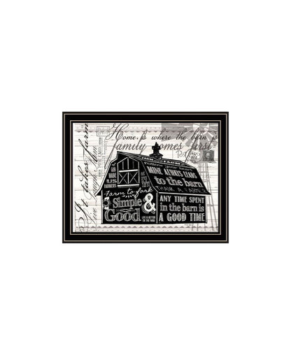 Set Of Two "Try Reading this House and Barn!" Black Framed Wall Art HomeRoots