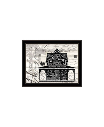 Set Of Two "Try Reading this House and Barn!" Black Framed Wall Art HomeRoots