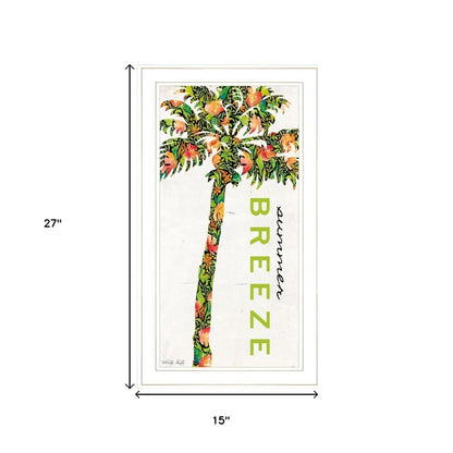 Set Of Two Summer Breeze Funky Palm Trees White Framed Wall Art HomeRoots