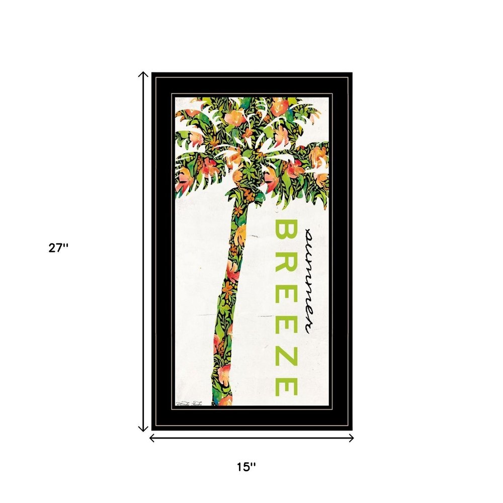 Set Of Two Summer Breeze Funky Palm Trees Black Framed Wall Art HomeRoots