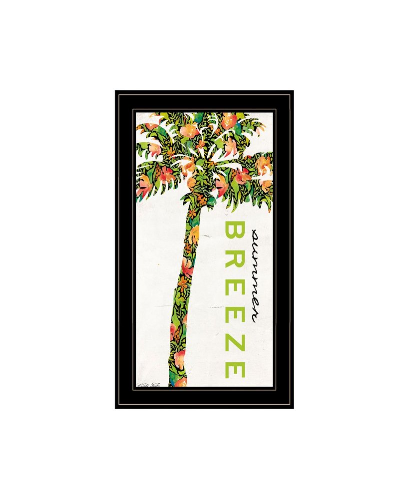 Set Of Two Summer Breeze Funky Palm Trees Black Framed Wall Art HomeRoots