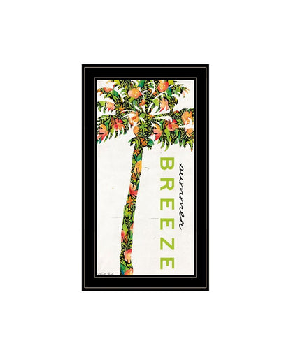 Set Of Two Summer Breeze Funky Palm Trees Black Framed Wall Art HomeRoots