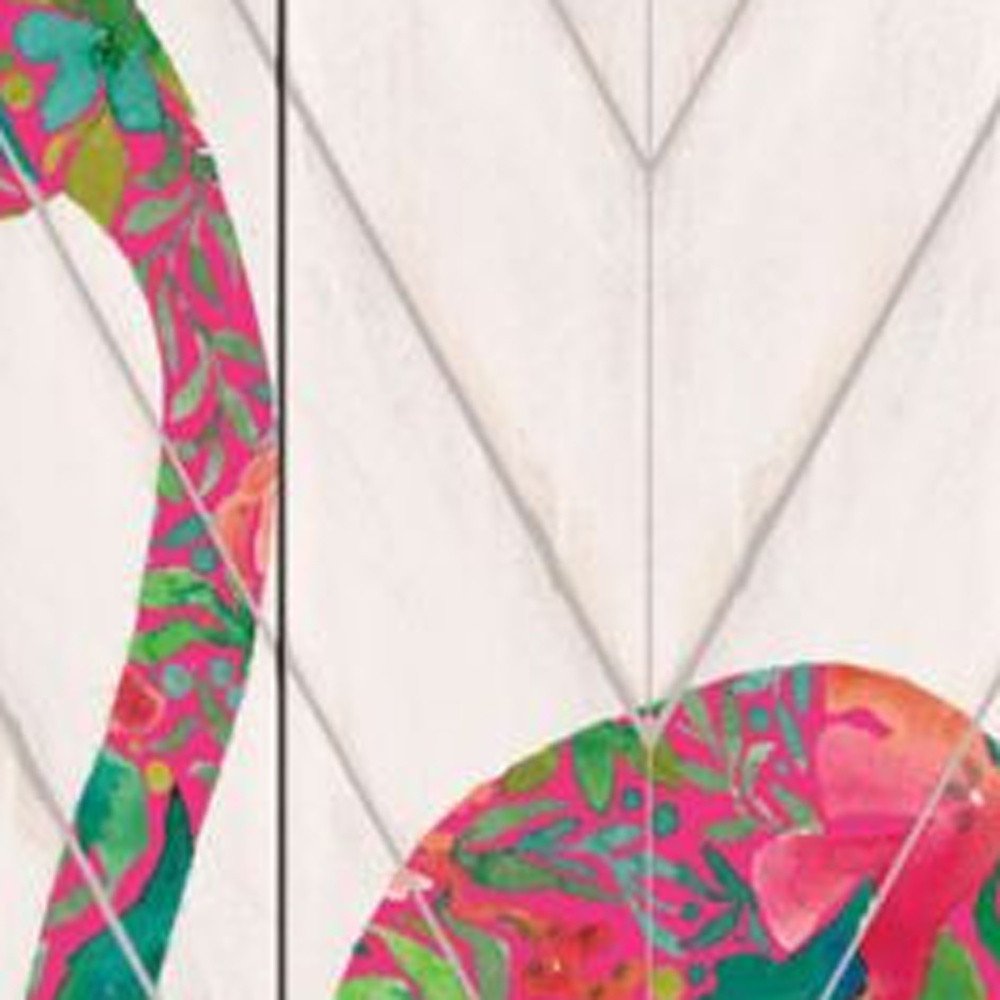 Set Of Two "Flamingo's - A matrix colors!" White Framed Wall Art — view 2
