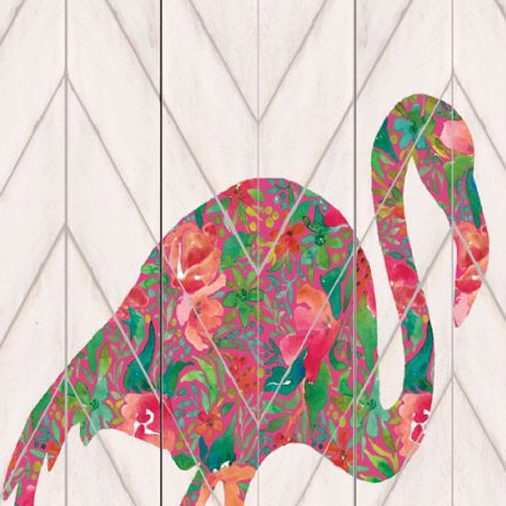 Set Of Two "Flamingo's - A matrix colors!" White Framed Wall Art HomeRoots