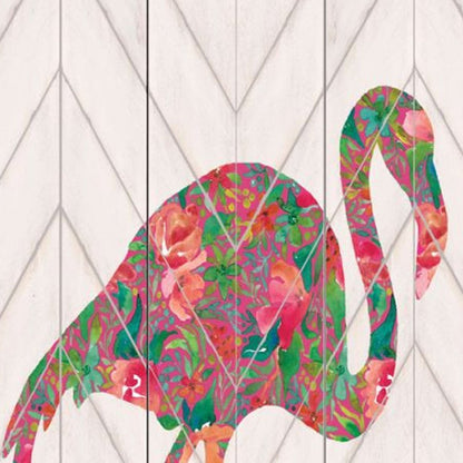 Set Of Two "Flamingo's - A matrix colors!" White Framed Wall Art HomeRoots
