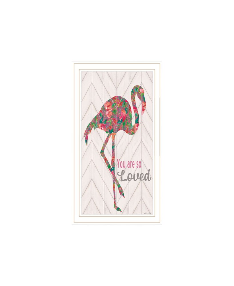 Set Of Two "Flamingo's - A matrix colors!" White Framed Wall Art HomeRoots