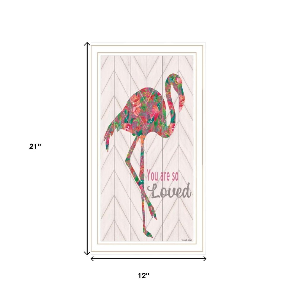 Set Of Two "Flamingo's - A matrix colors!" White Framed Wall Art — view 6