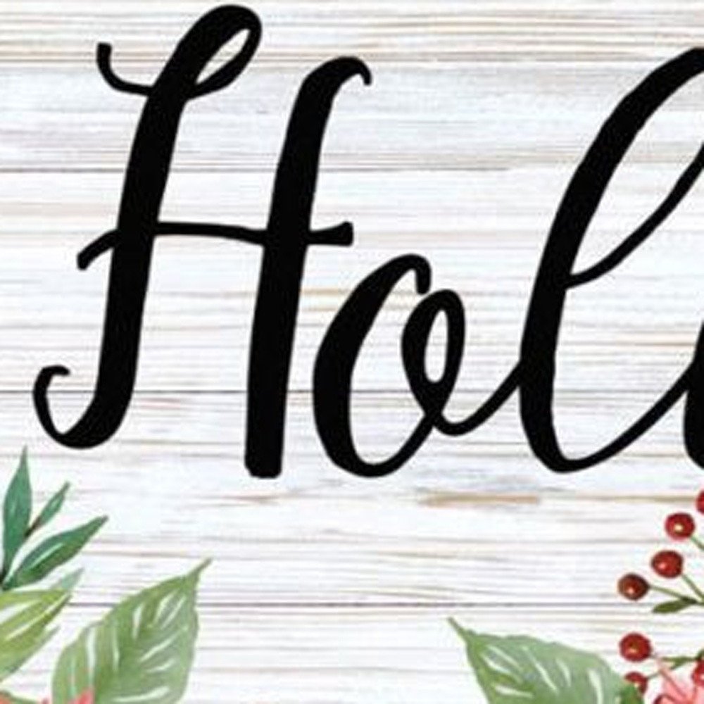 Set Of Two Merry and Bright Holiday White Framed Wall Art HomeRoots