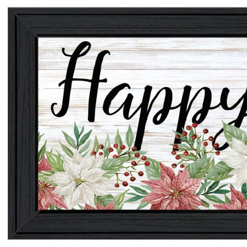 Set Of Two Merry and Bright Holiday Black Framed Wall Art — view 2
