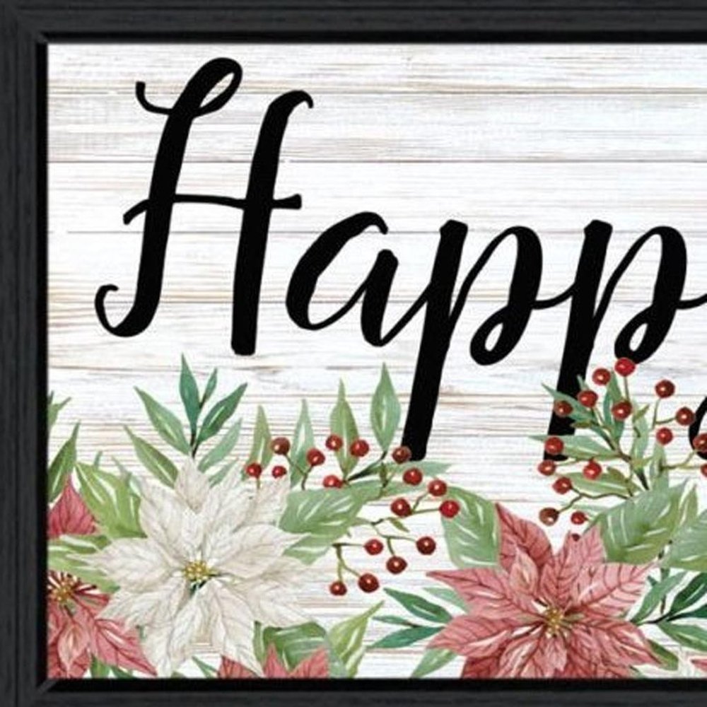 Set Of Two Merry and Bright Holiday Black Framed Wall Art — view 5