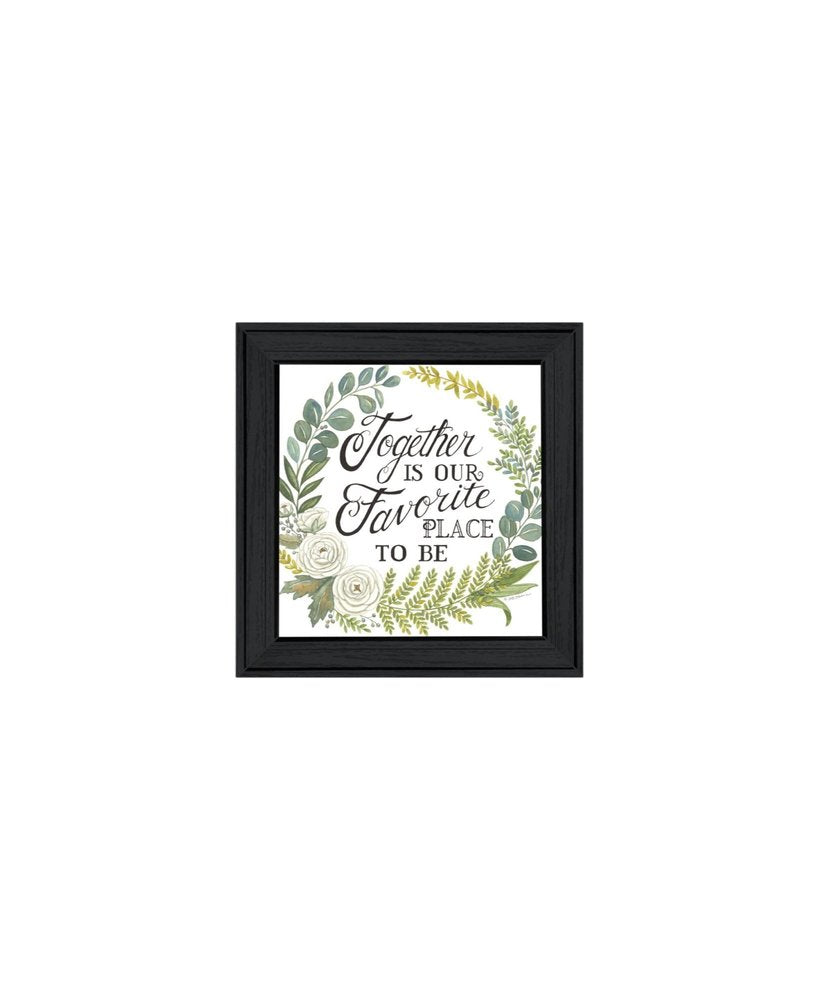 Set Of Three "Together Is Our Favorite Place to Be!" Black Framed Wall Art — view 4