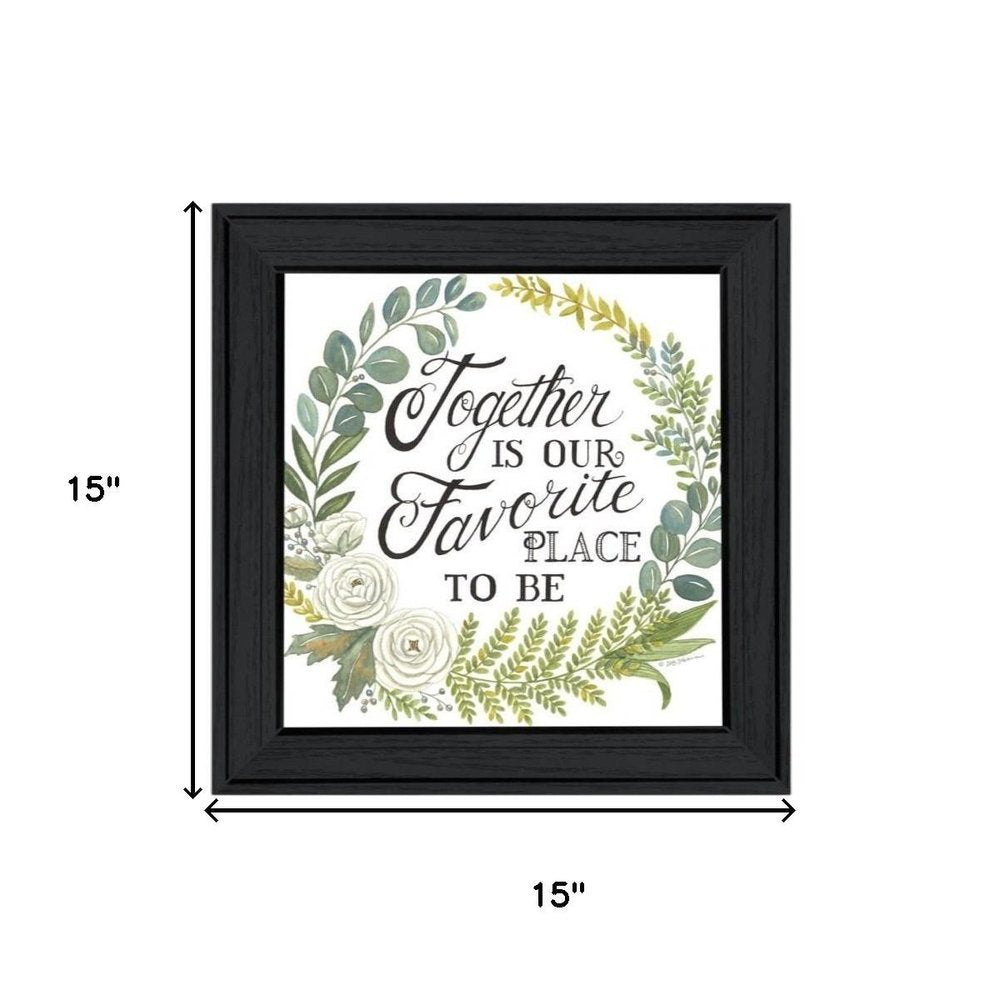 Set Of Three "Together Is Our Favorite Place to Be!" Black Framed Wall Art — view 6