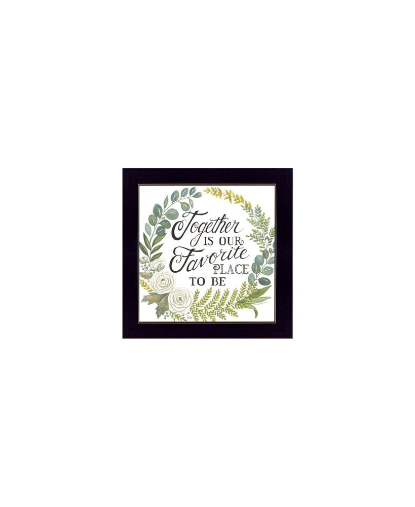 Set Of Three "Together Is Our Favorite Place to Be!" Black Framed Wall Art — view 4