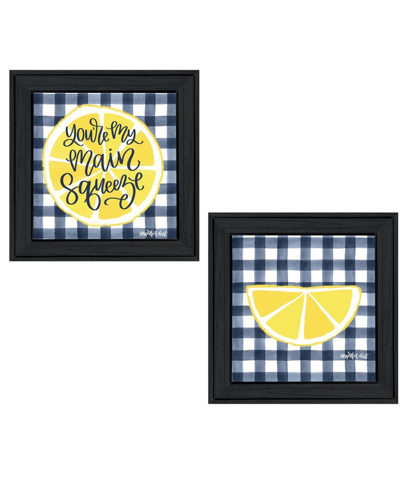 Set Of Two "You're My Main Squeeze" Black Framed Kitchen Wall Art — view 1