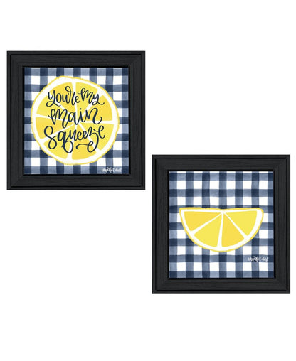 Set Of Two "You're My Main Squeeze" Black Framed Kitchen Wall Art HomeRoots