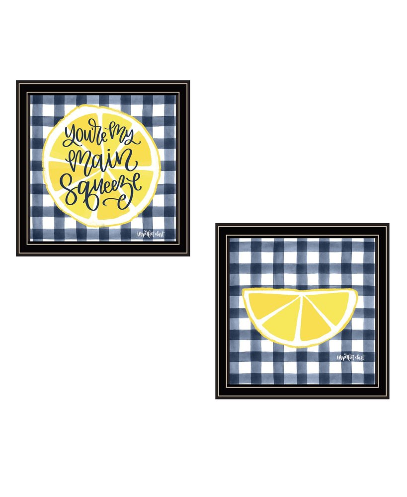 Set Of Two "You're My Main Squeeze" Black Framed Kitchen Wall Art — view 1