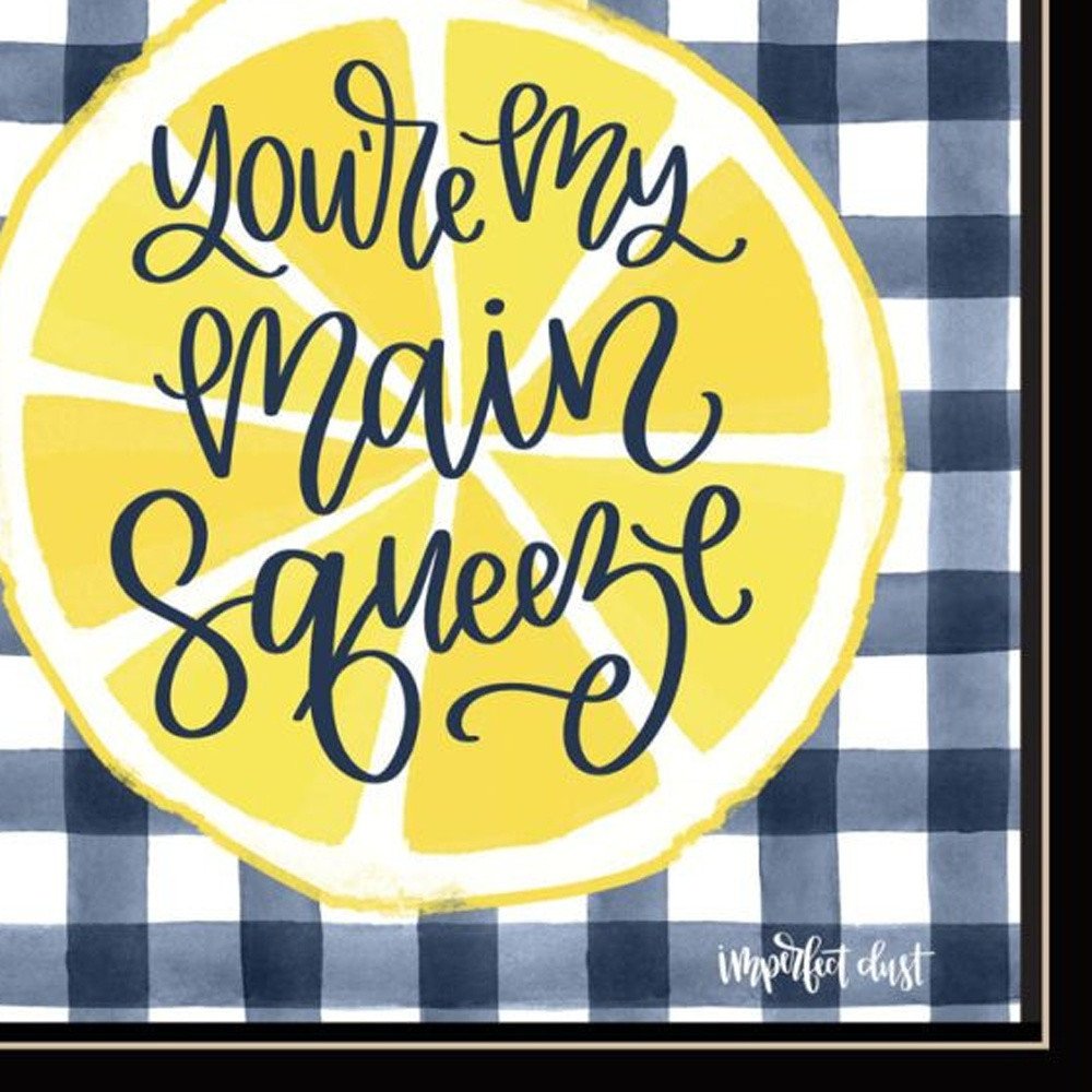 Set Of Two "You're My Main Squeeze" Black Framed Kitchen Wall Art HomeRoots