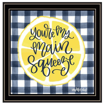 Set Of Two "You're My Main Squeeze" Black Framed Kitchen Wall Art HomeRoots
