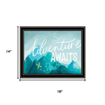 Set Of Three "Adventure Awaits Donet Just Stand There" Black Framed Wall Art HomeRoots
