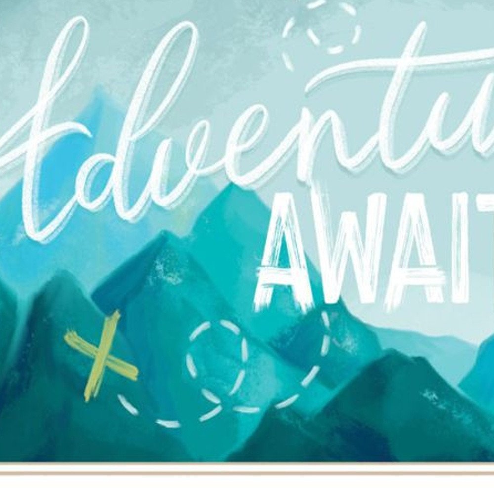 Set Of Three "Adventure Awaits Donet Just Stand There" White Framed Wall Art HomeRoots