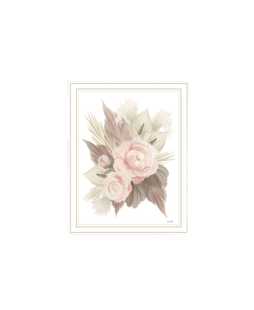 Set Of Two "Bohemian Macrame And Floral Arrangement" White Framed Wall Art HomeRoots