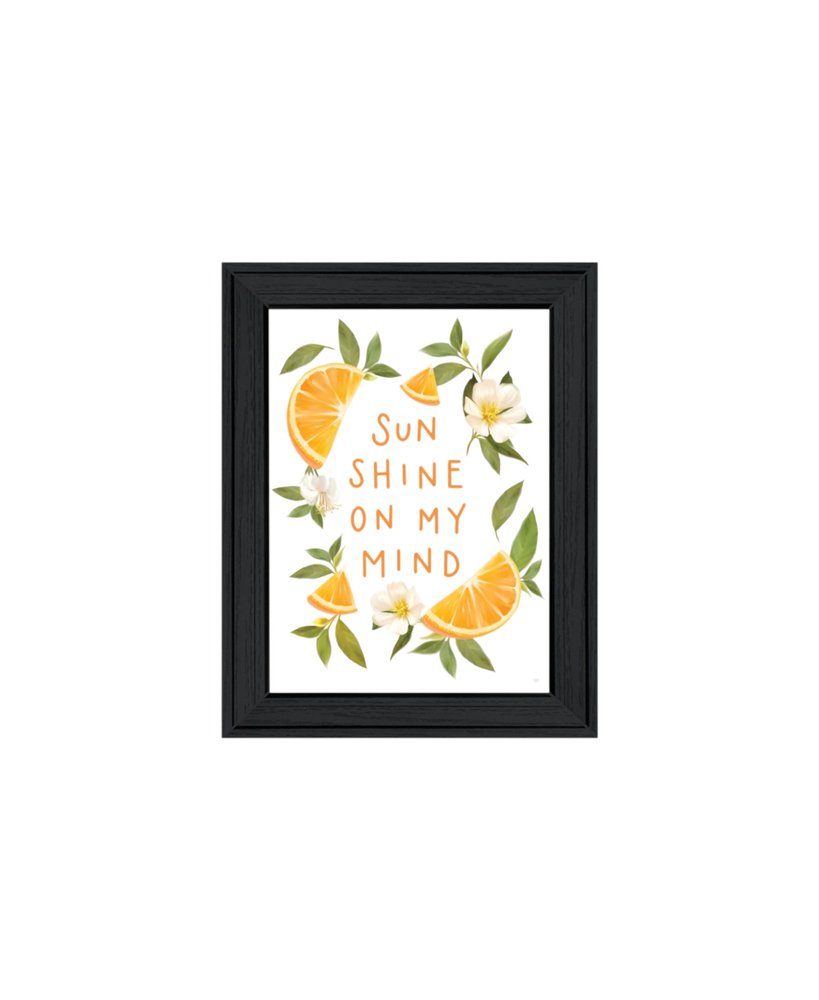 Set Of Two "Sunshine on My Mind- Oranges" Black Framed Wall Art — view 4