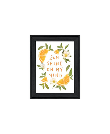 Set Of Two "Sunshine on My Mind- Oranges" Black Framed Wall Art HomeRoots