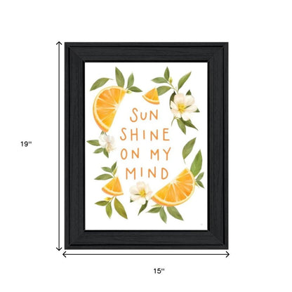 Set Of Two "Sunshine on My Mind- Oranges" Black Framed Wall Art HomeRoots