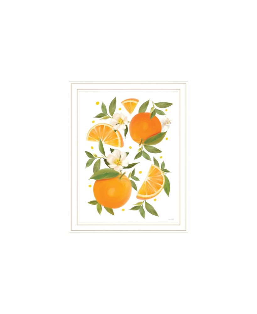 Set Of Two "Sunshine on My Mind- Oranges" White Framed Wall Art — view 5