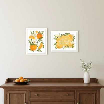 Set Of Two Take Me Where Summer Never Ends White Framed Wall Art HomeRoots