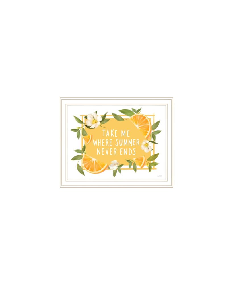 Set Of Two Take Me Where Summer Never Ends White Framed Wall Art — view 3