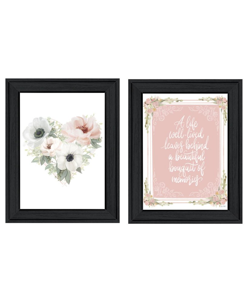 Set Of Two A Life Well Lived - Makes you smile at the Memories! Black Framed Wall Art — view 1