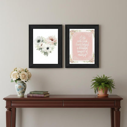 Set Of Two A Life Well Lived - Makes you smile at the Memories! Black Framed Wall Art HomeRoots