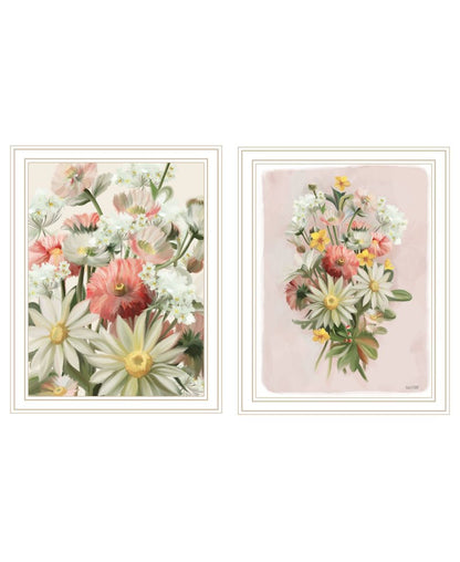 Set Of Two "Summer Wildflowers Just for You" Black Framed Wall Art HomeRoots