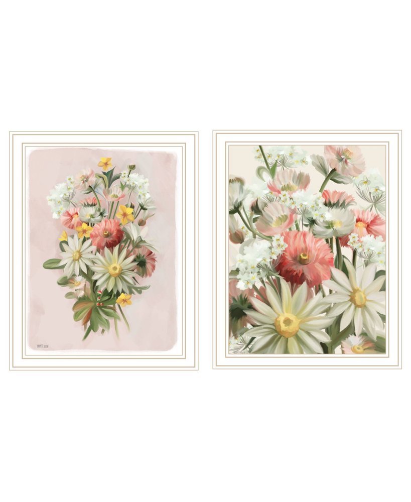 Set Of Two "Summer Wildflowers Just for You" Black Framed Wall Art — view 3