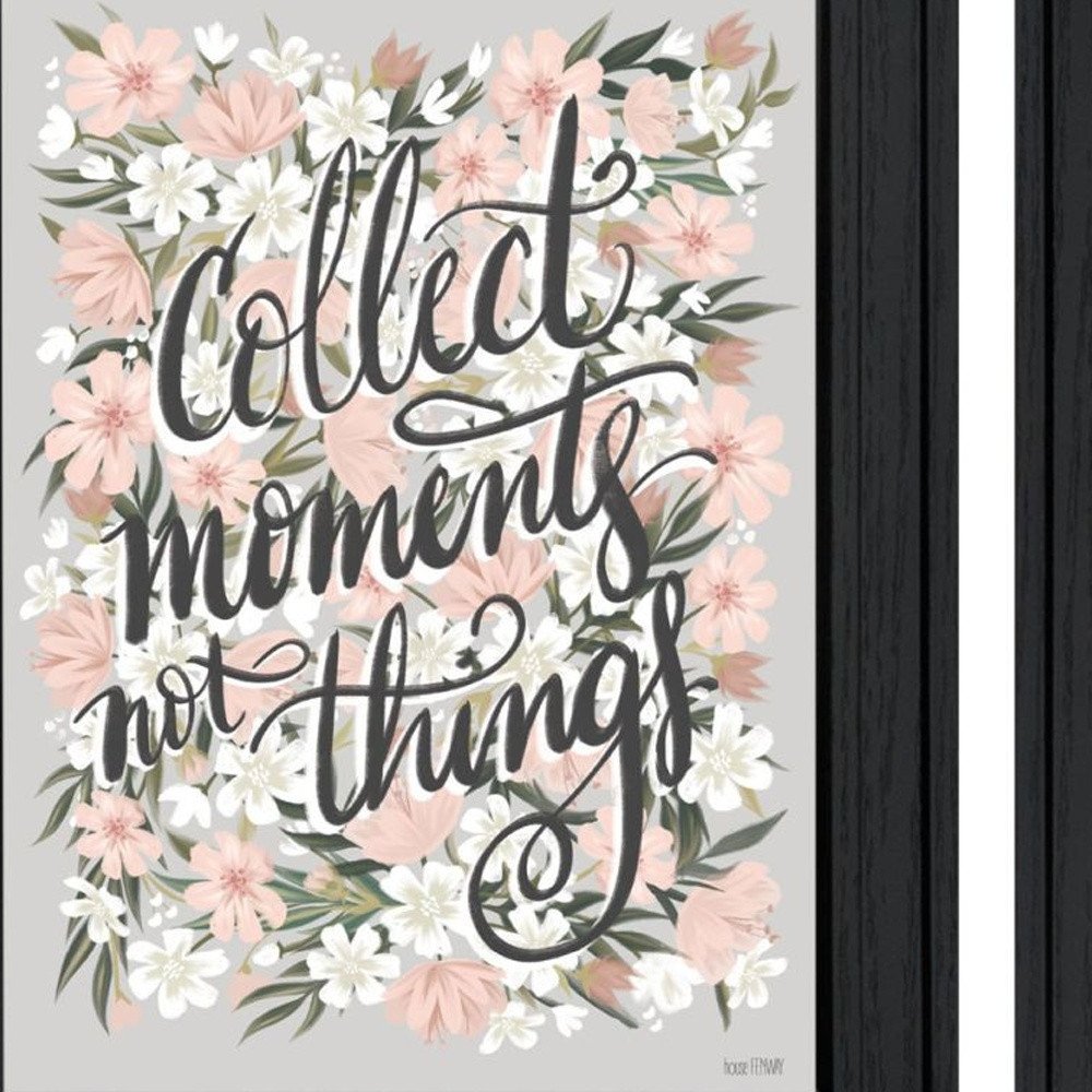 Set Of Two "Collect Moments Not Things" Black Framed Wall Art HomeRoots