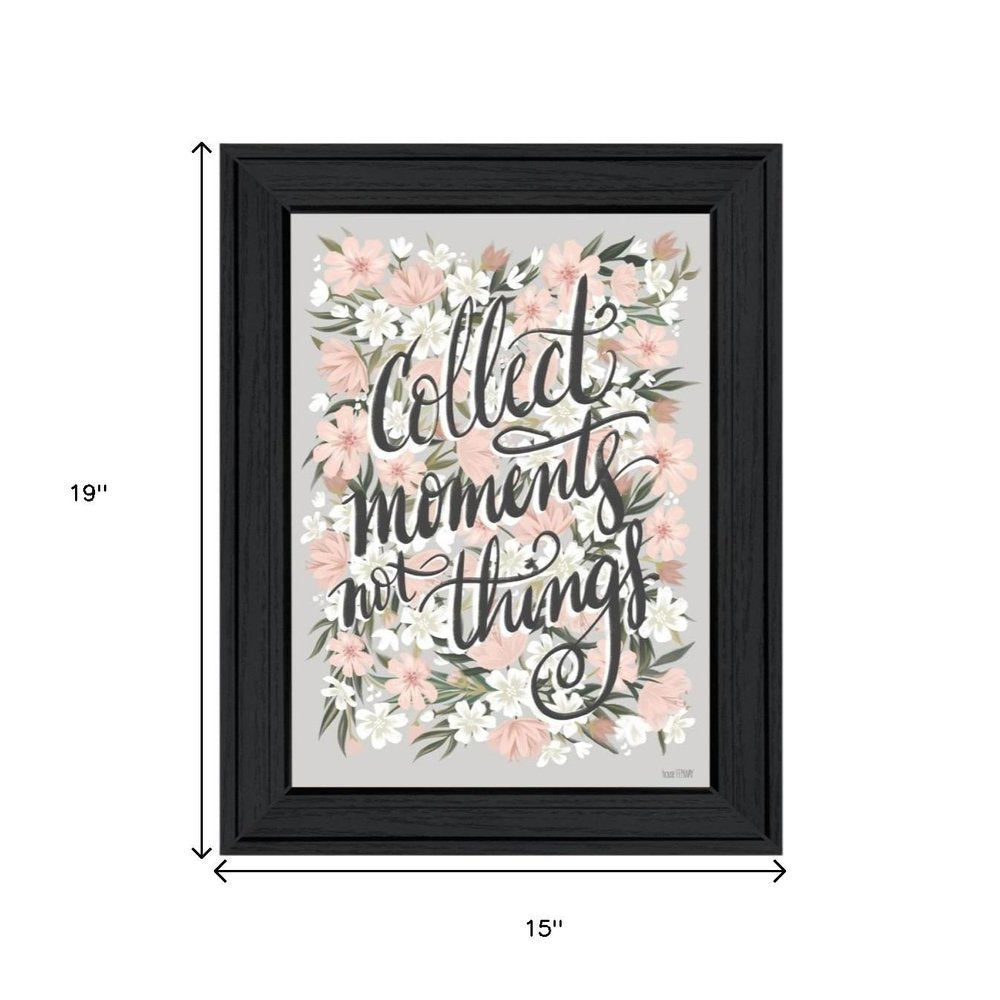 Set Of Two "Collect Moments Not Things" Black Framed Wall Art HomeRoots